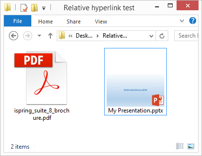 hyperlink in presentation mode